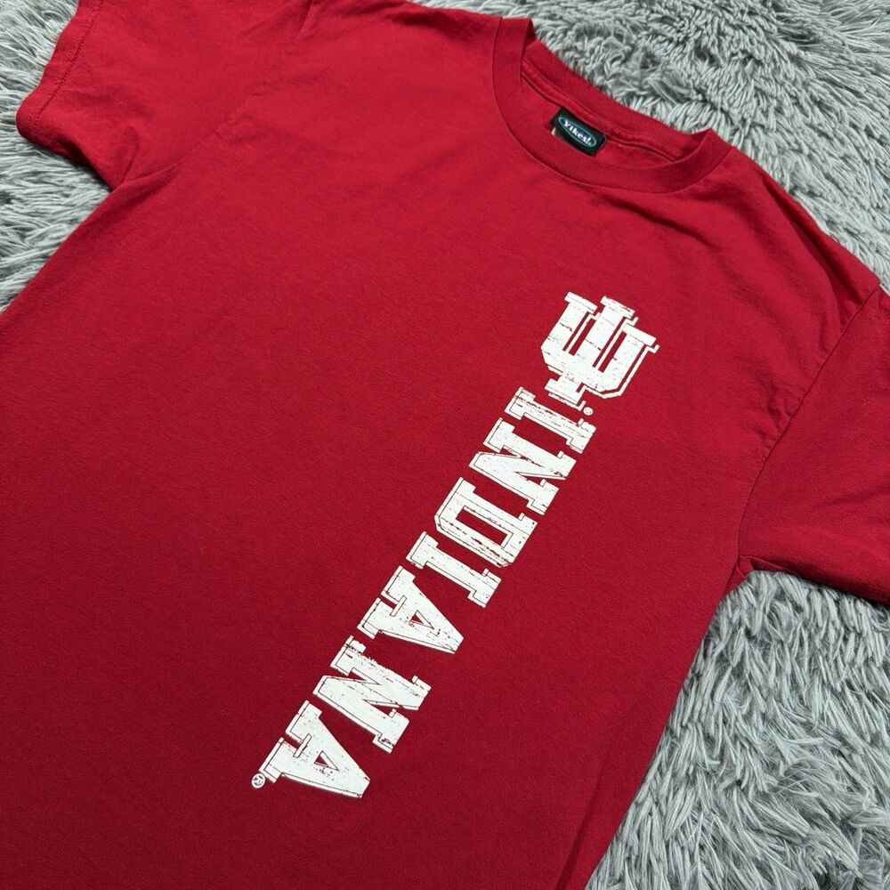 Vintage Yikes Shirt Medium Red White Indiana Hoosiers College Pullover 90’s Mens